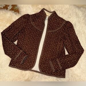 Gunne Sax Vtg 70s Quilted Floral Prairie Jacket Cardigan - Small